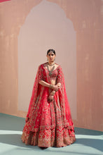 Load image into Gallery viewer, Red Double Dupatta Lehenga Set