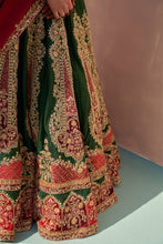 Load image into Gallery viewer, Bottle Green Double Dupatta Lehenga Set