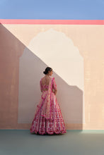 Load image into Gallery viewer, Blush Pink Double Dupatta Lehenga Set