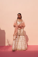 Load image into Gallery viewer, IVORY RAW SILK SHARARA SET