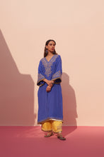 Load image into Gallery viewer, Blue Silk Choga Set