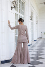 Load image into Gallery viewer, pink embellished sharara and kurta