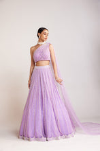 Load image into Gallery viewer, Lilac One Shoulder Lehenga Set