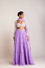 Load image into Gallery viewer, Lilac pearl Full Sleeve Blouse Sharara set