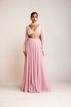 Load image into Gallery viewer, Powder Pink Lehenga Pant Set