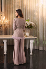 Load image into Gallery viewer, LAVENDER EMBELLISHED JACKET AND PANT SET