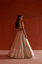 Load image into Gallery viewer, Ivory Raw Silk Lehenga Set