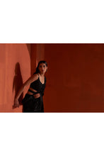 Load image into Gallery viewer, Black Sequins Georgette Saree