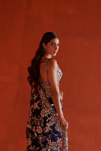 Load image into Gallery viewer, Midnight Blue Net Saree