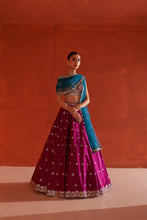 Load image into Gallery viewer, Crimson Raw Silk Lehenga Set