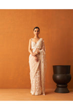 Load image into Gallery viewer, Peach Net saree