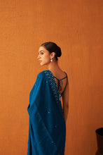 Load image into Gallery viewer, Peacock Blue Silk Saree