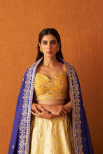 Load image into Gallery viewer, Yellow Raw Silk Lehenga Set