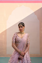 Load image into Gallery viewer, Blush Pink Double Dupatta Lehenga Set