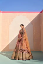 Load image into Gallery viewer, Mustard Organza Double Duppatta Lehenga Set