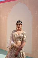 Load image into Gallery viewer, Ivory Double Dupatta Lehenga Set