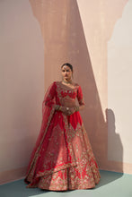 Load image into Gallery viewer, Red Double Dupatta Lehenga Set