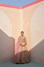 Load image into Gallery viewer, Gold Organza Double Dupatta Lehenga Set