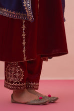 Load image into Gallery viewer, Maroon Velvet Choga Set