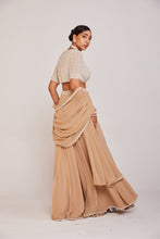 Load image into Gallery viewer, Beige Lehenga Pants Set
