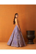 Load image into Gallery viewer, Purple Raw Silk Lehenga Set