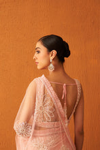 Load image into Gallery viewer, Blush Pink Net Saree