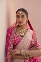 Load image into Gallery viewer, Rani Pink Double Dupatta Lehenga Set