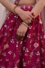 Load image into Gallery viewer, Wine Double Dupatta Lehenga Set