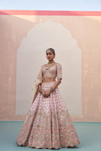 Load image into Gallery viewer, Blush Pink Double Dupatta Lehenga Set
