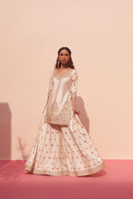 Load image into Gallery viewer, IVORY RAW SILK SHARARA SET