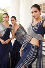 Load image into Gallery viewer, SILK BLOUSE SATIN ORGANZA SAREE NET PALLA