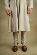 Load image into Gallery viewer, Sand grey anarkali kurta set