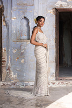 Load image into Gallery viewer, BEIGE SHIMMER GEORGETTE SAREE
