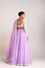 Load image into Gallery viewer, Lilac Organza Lehenga Set