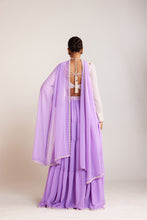Load image into Gallery viewer, Lilac pearl Full Sleeve Blouse Sharara set