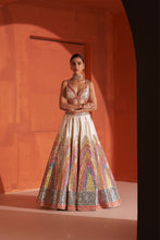 Load image into Gallery viewer, Ivory Raw Silk Lehenga Set