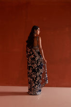 Load image into Gallery viewer, Midnight Blue Net Saree