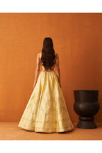 Load image into Gallery viewer, Yellow Raw Silk Lehenga Set