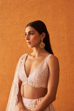 Load image into Gallery viewer, Pink Raw Silk Lehenga Set