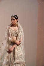 Load image into Gallery viewer, Ivory Double Dupatta Lehenga Set