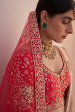 Load image into Gallery viewer, Red Double Dupatta Lehenga Set