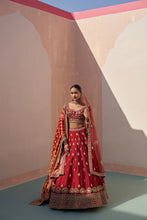 Load image into Gallery viewer, Maroon Double Dupatta Lehenga Set