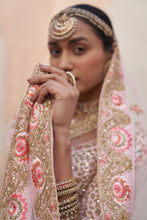 Load image into Gallery viewer, Blush Pink Double Dupatta Lehenga Set