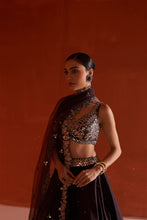 Load image into Gallery viewer, Coffee Raw Silk Lehenga Set