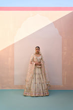 Load image into Gallery viewer, Ivory Double Dupatta Lehenga Set