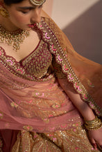 Load image into Gallery viewer, Mustard Organza Double Duppatta Lehenga Set