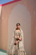 Load image into Gallery viewer, Ivory Double Dupatta Lehenga Set