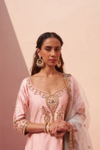 Load image into Gallery viewer, PINK RAW SILK SHARARA SET