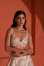 Load image into Gallery viewer, Ivory Raw Silk Lehenga Set