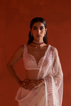 Load image into Gallery viewer, Ivory Net Saree